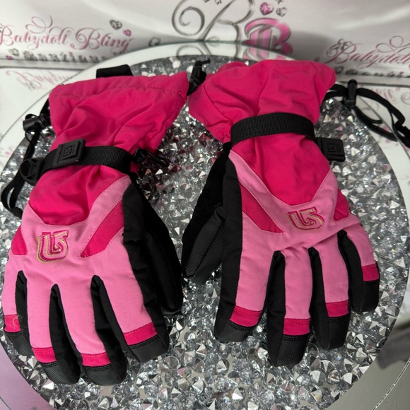 Burton gloves winter snowboarding ski mountains warm high style pink snow mitts - Picture 3 of 11